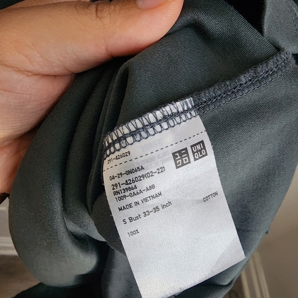 Uniqlo Gray Cap Sleeveless Comfy Casual Chic Midi Cotton Dress Basics S - Picture 10 of 10